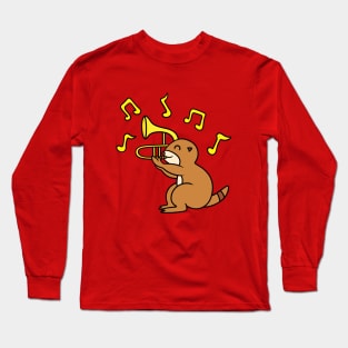 Squirrel playing trombone Long Sleeve T-Shirt